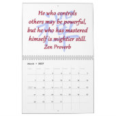 Zen Proverbs-Kalender Kalender (Mär 2027)