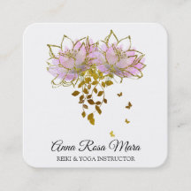 *~* Zen QR AP32 Pink Lotus Butterfly Floral Logo