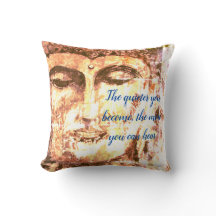 Zen Quote Buddha Art Throw Kissen