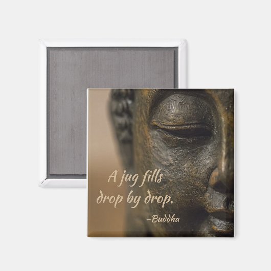 Zen Quote Buddha Statue Magnet (Vorderseite/Rückseite)