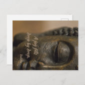 Zen Quote Buddha Statue Postkarte (Vorne/Hinten)
