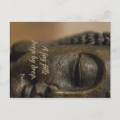 Zen Quote Buddha Statue Postkarte (Vorderseite)