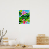 Zen quote lotus watercolor art peace poster (Küche)
