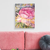 Zen Quote Rose Aquarellbilder drucken Leinwanddruck (Insitu (Wohnzimmer))