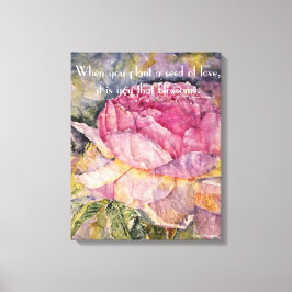 Zen Quote Rose Aquarellbilder drucken Leinwanddruck