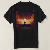 Zen-Reflektionen: Buddha Meditation Kontur sammeln T-Shirt (Design Rückseite)