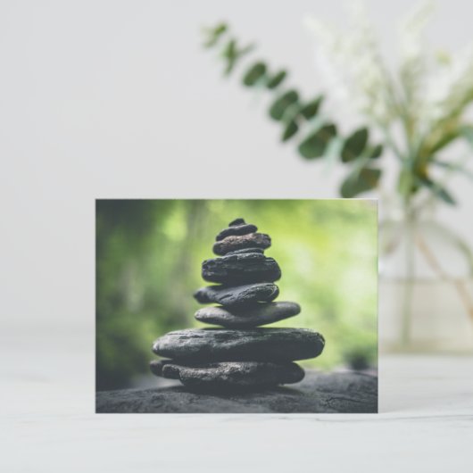 ZEN ROCKS POSTCARD POSTKARTE (Stehend Vorderseite)