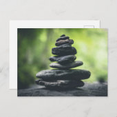 ZEN ROCKS POSTCARD POSTKARTE (Vorne/Hinten)