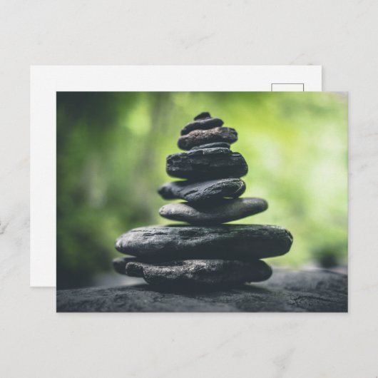 ZEN ROCKS POSTCARD POSTKARTE (Vorne/Hinten)