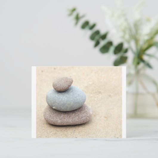 Zen Rocks Postkarte (Stehend Vorderseite)