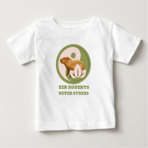 Zen Rodents stress Capybara Baby T-shirt