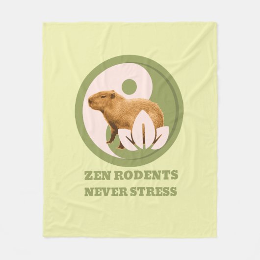 Zen Rodents stress Capybara Fleecedecke (Vorderseite)