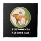 Zen Rodents stress Capybara Fliese (Vorderseite)