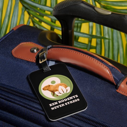Zen Rodents stress Capybara Gepäckanhänger (Vorderseite Insitu 1)