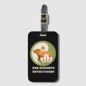 Zen Rodents stress Capybara Gepäckanhänger (Vorderseite Vertikal)