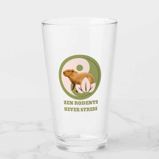Zen Rodents stress Capybara Glas (Vorderseite)