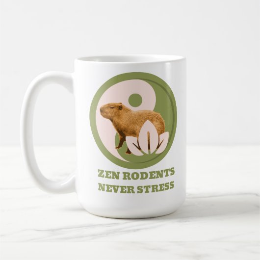 Zen Rodents stress Capybara Kaffeetasse (Links)