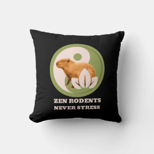 Zen Rodents stress Capybara Kissen