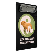 Zen Rodents stress Capybara Mini Klemmbrett (Schrägansicht)