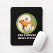 Zen Rodents stress Capybara Mousepad (Mit Mouse)