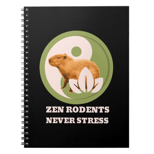 Zen Rodents stress Capybara Notizblock (Vorderseite)