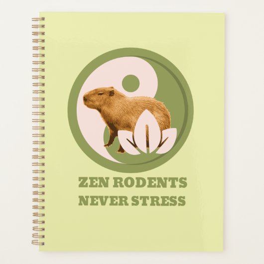 Zen Rodents stress Capybara Planer (Vorderseite)