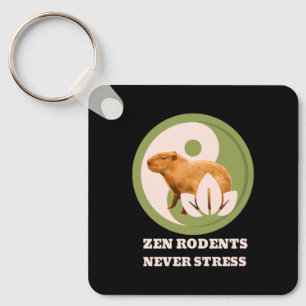 Zen Rodents stress Capybara Schlüsselanhänger