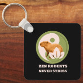 Zen Rodents stress Capybara Schlüsselanhänger (Vorderseite)