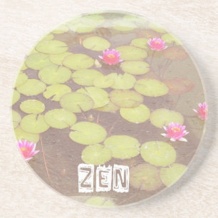 Zen rosa Lotus Sandstein Untersetzer