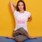 ZEN Rosa Monochrome Retro 70er Typografie Yoga T-Shirt