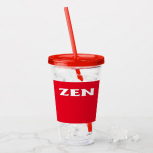 Zen Rot-Acryltumbler Acryltrinkbecher