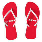 Zen-Rot-Flip-Flops Badesandalen (Fußbett)