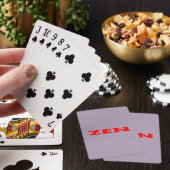 Zen Rot-Grau-Poker-Spielkarten Spielkarten (In Situ)