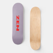 Zen Rot-Graue-Skateboard Skateboard (Vorderseite)