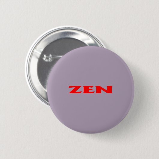 Zen Rot-Graue Standard-Rundtaste Button (Vorne & Hinten)