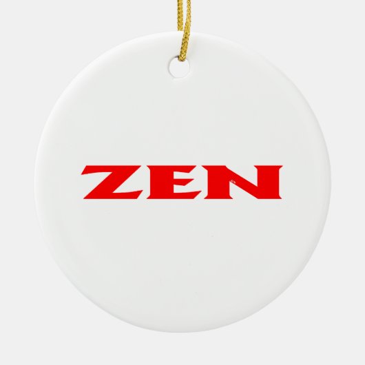 Zen-Rot-Keramik Keramik Ornament (Vorne)