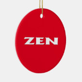 Zen-Rot-runde Keramik Ornament (Rechts)