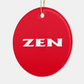 Zen-Rot-runde Keramik Ornament (Links)