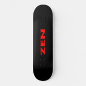 Zen Rot-Schwarz-Skateboard Skateboard (Vorderseite)