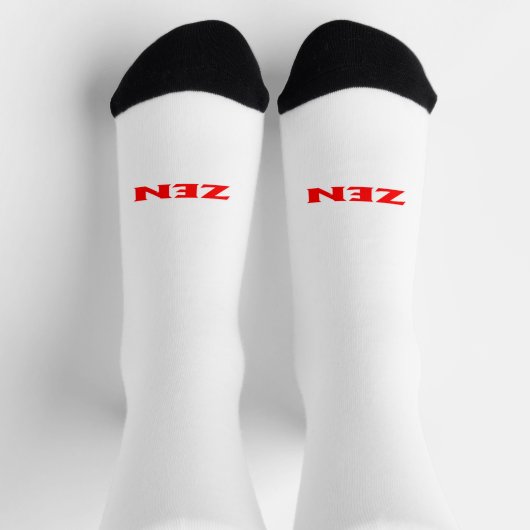 Zen-Rot-Weiß-Prämiensocken Socken (Oben)