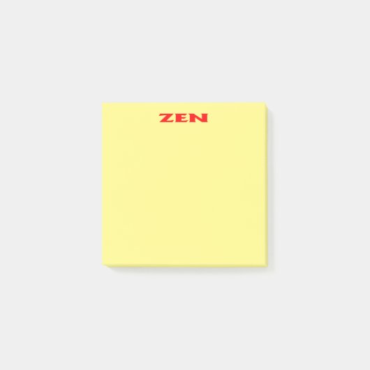 Zen-rote gelbe Notizblöcke Post-it Klebezettel (Vorderseite)
