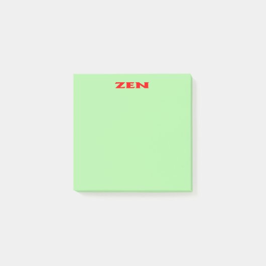 Zen-rote grüne Notizblöcke Post-it Klebezettel (Vorderseite)