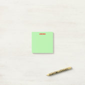 Zen-rote grüne Notizblöcke Post-it Klebezettel (Auf Schreibtisch)