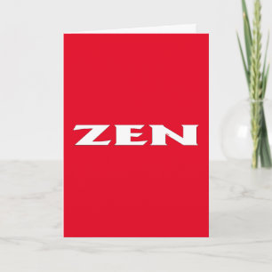Zen-rote Grußkarte Karte