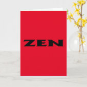 Zen-rote Grußkarte Karte (Gelbe Blume)