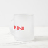 Zen-rote mattierte Tasse (Vorderseite Links)