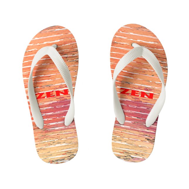 Zen-Rote-Schildkröten Kinderbadesandalen (Fußbett)