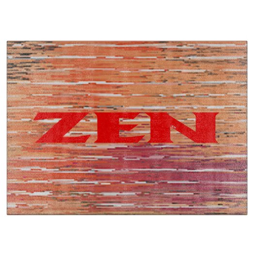 Zen-rote Schilf Glasschneidplatte Schneidebrett (Vorderseite)
