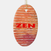 Zen Rote Schilf ovale Keramik Ornament (Rechts)