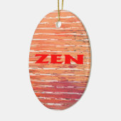 Zen Rote Schilf ovale Keramik Ornament (Links)
